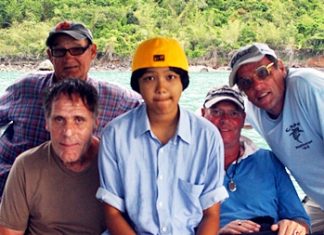 Newcomer to fishing, Jee Costello, centre, is joined in the photo by her father Lou, Ray, Joe and Sollie.